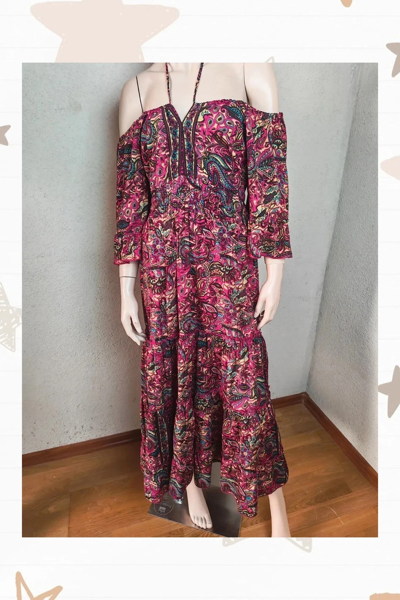 Vestido Largo Boho Chic Estampado Paisley